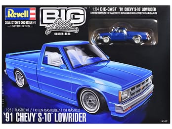 Level 4 Model Kit 1991 Chevrolet S-10 Lowrider Pickup Truck with 1/64 Diecast Version Included “Big + Little Series” 1/25 Scale Model by Revell