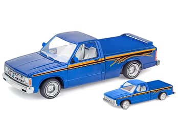 Level 4 Model Kit 1991 Chevrolet S-10 Lowrider Pickup Truck with 1/64 Diecast Version Included “Big + Little Series” 1/25 Scale Model by Revell